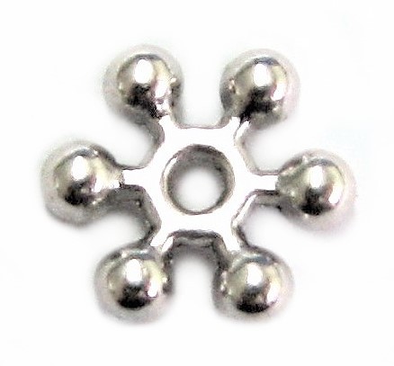 Snowflake Spacer 12 mm – silver coloured