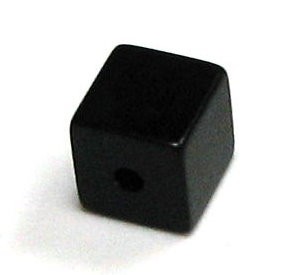 Aluminum cube anodised 8x8 mm – anodised black