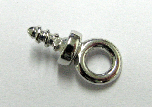 Eyelet closed for screwing – platinum colored