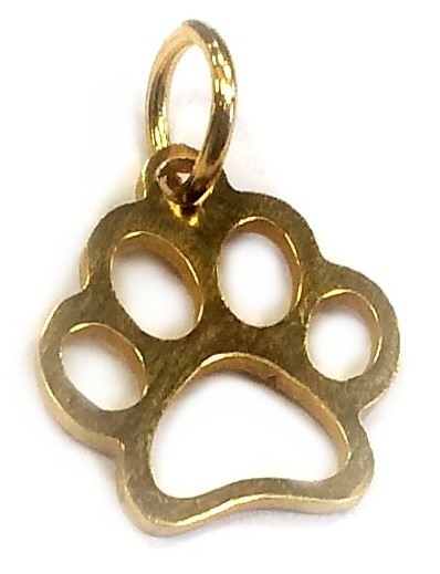Paw paw paw pendant 13 mm – stainless steel – color: Gold