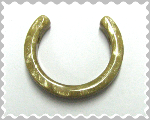 Polaris Creativ -Hufeisen- 30 mm, gold marbled