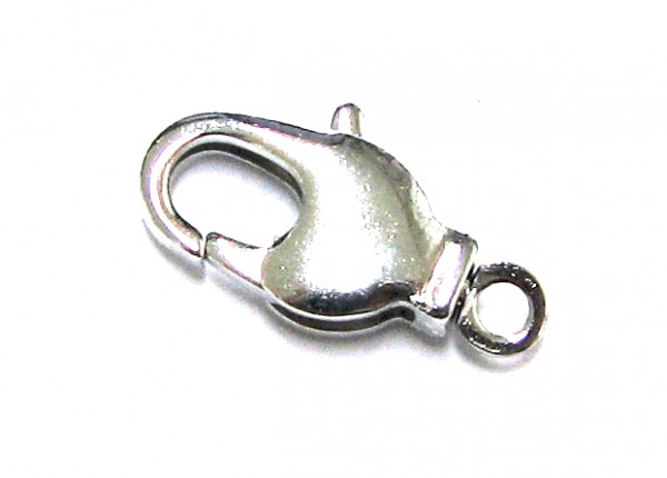 lobster claw clasp 17 mm – color: Silver – with rotating eyelet – high quality
