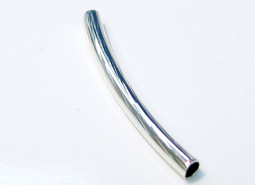 Röhre 25x2mm - gebogen mit Schliff - Farbe: silber