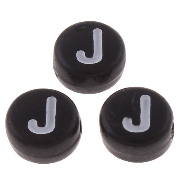 Letter bead J – 7x4 mm – 1 pcs.