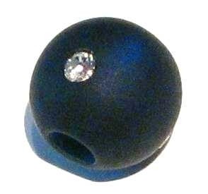 Polarisperle nachtblau 10 mm - mit Swarovski-Kristall