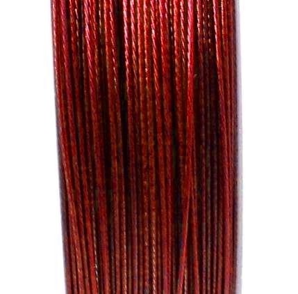 Steel rope 0,38 mm – 100 meters – Color: Red