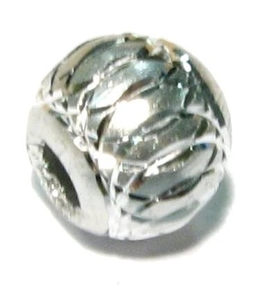 Aluminium Perle 6mm - silber