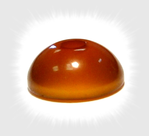 Polaris half bead 10x5 mm – glossy rust brown