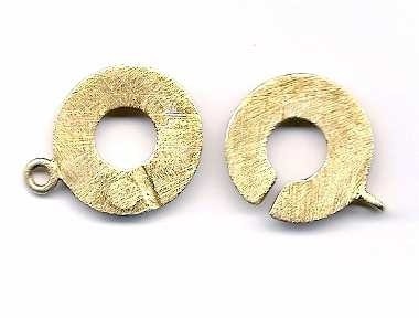 Verschluss in Ringform 17mm - 925er Silber - vergoldet
