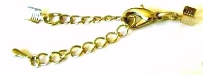 Universal closure – for flat bands up to 3 mm – lobster claw clasp 12 mm – color: Gold