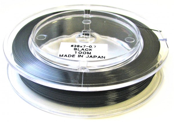 Steel rope Premium 0,7 mm – 100 meters – Jewelry wire – black
