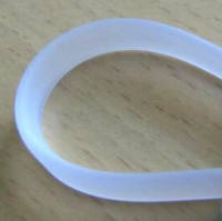 Flat PVC tape 10x2 mm – frosted – 1 meter