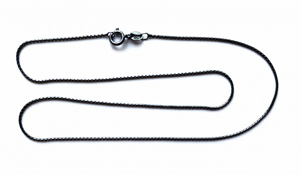 Snake Necklace 42 cm dark blackened – 0,9 mm – 925 sterling silver
