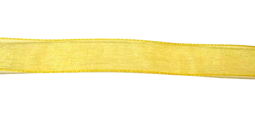 Organza ribbon yellow – 1 meter