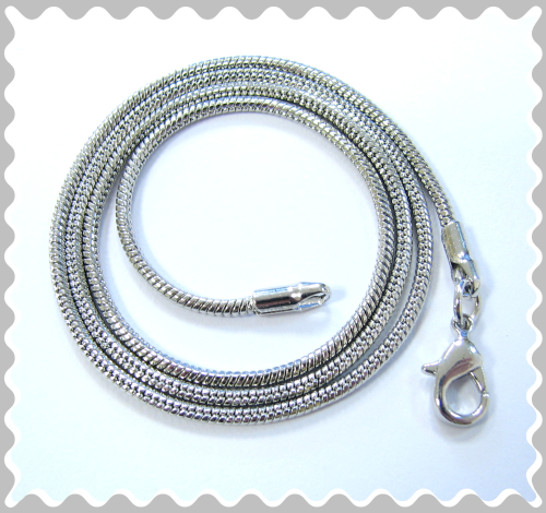 Schlangenkette 45cm - Wechselschmuck-Collier - Farbe: platin