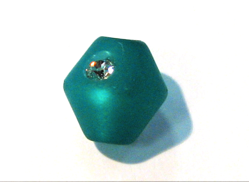 Polaris Doppelkonus smaragd 8 mm - mit Swarovski-Kristall