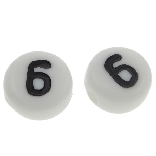 Number bead 6-7x4 mm – 1 pcs.