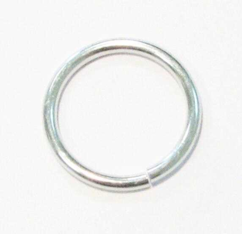 Connector ring open 20x2,2 mm – aluminum silver smooth