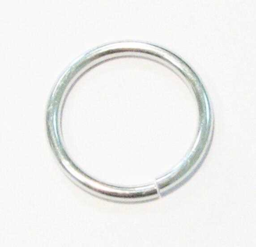 Verbinderring offen 20x2,2mm - Aluminium silber glatt