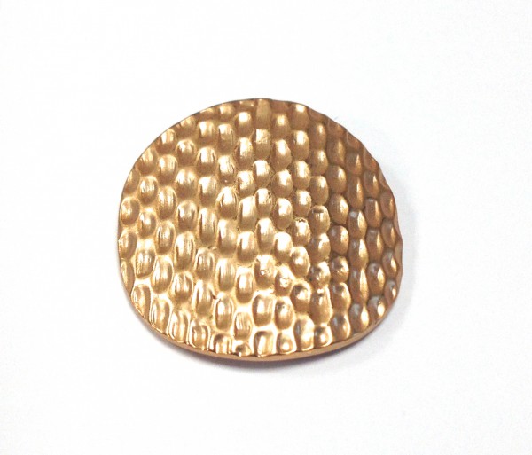 Pendant – Bolo- Color: gold matt – 25 mm with waffle pattern