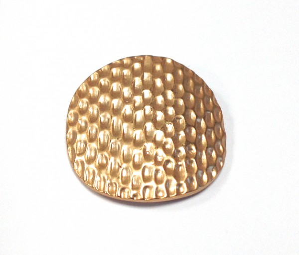 Anhänger - Bolo- Farbe:gold matt - 25mm mit Waffelmuster