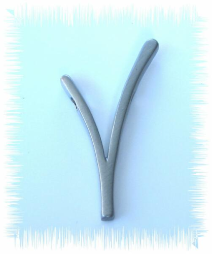 Creative followers – Y – rhodium-plated