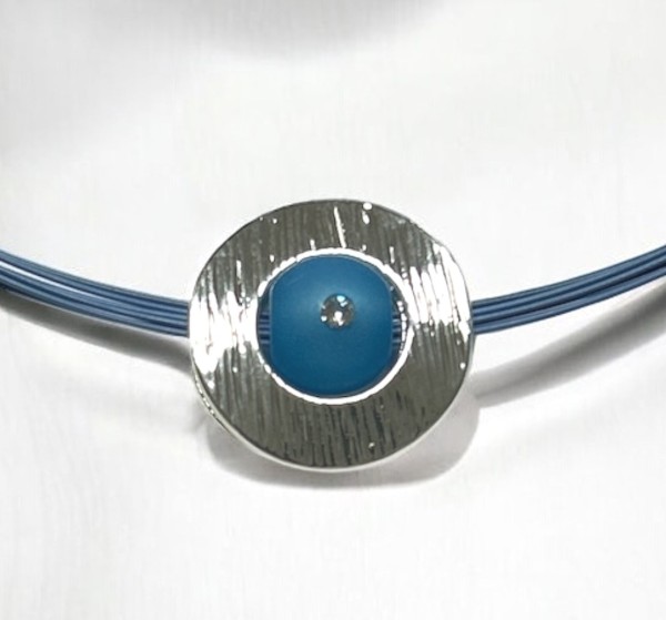 Creative pendant -Rondell silver plated – brushed