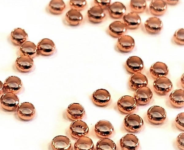 Melted beads – crushed beads (2 mm) rose gold colored – 1 grams – approx.