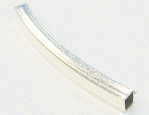 Tube 24x2 mm – curved – square – color: Silver