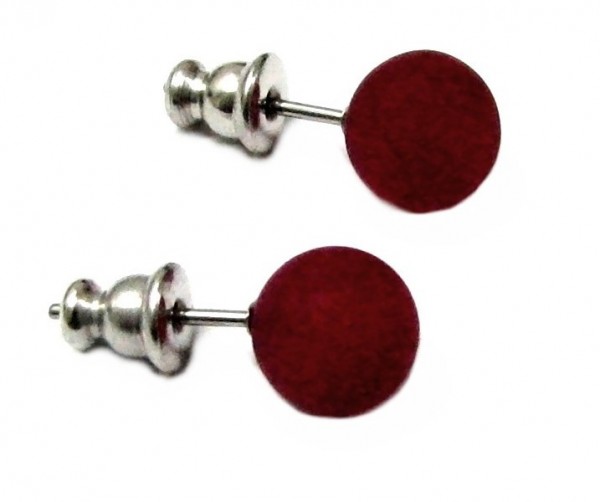 Polaris Earrings 8 mm --Stainless steel- 1 pair – bordeaux