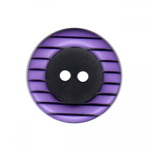 Button 20 mm – Stripes – purple
