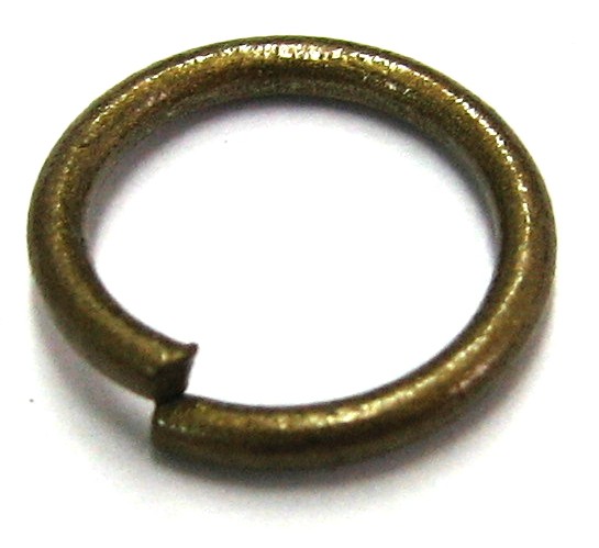 Binderinge/Ösen 10x1,2mm - 5 gramm - ca.20 Stück bronze farbig