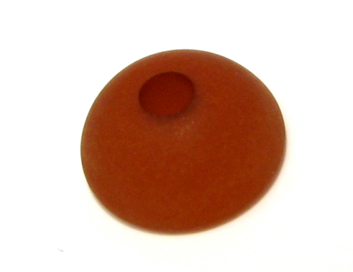 Polaris half bead 10x5 mm – rust brown