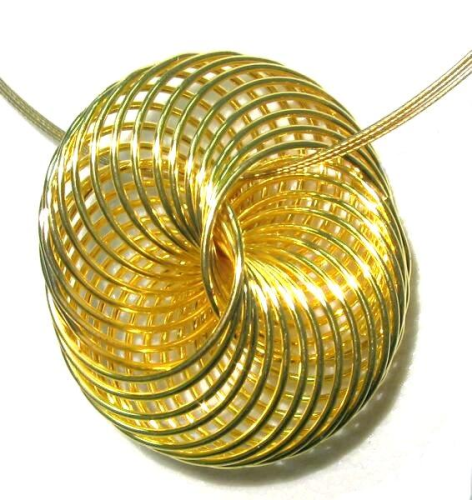 Kreativ-Anhänger -Spirale- vergoldet - 35x17mm