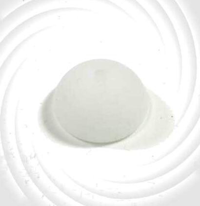 Polaris half bead 10x5 mm – white