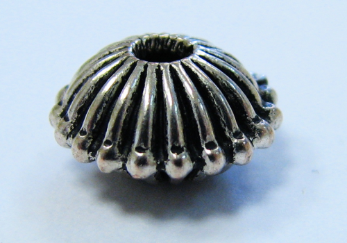 Linse 12x6mm - Altsilber-Look - 925 Sterling-Silber