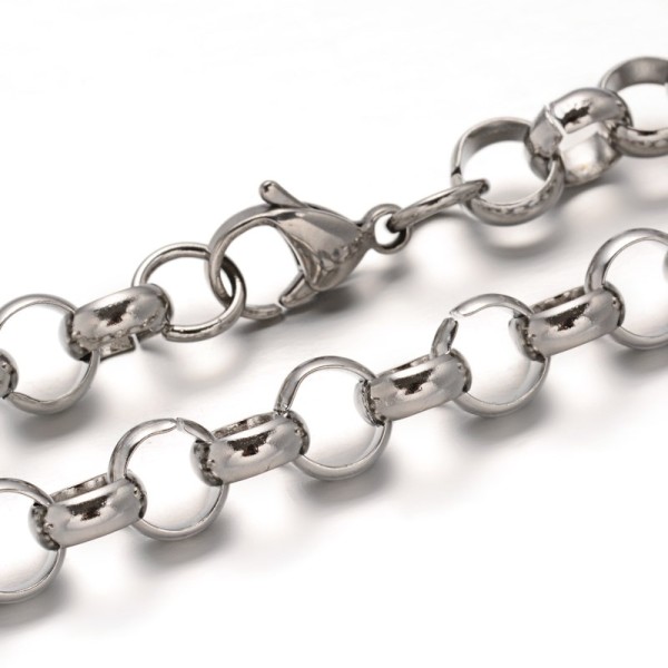 Stainless steel chain - rolo chain 8mm - 50cm