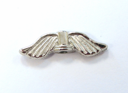 Angel wings – double – 20 mm – silver-platine colored