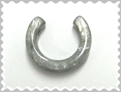 Polaris Creativ -Hufeisen- 22 mm, silver marbled