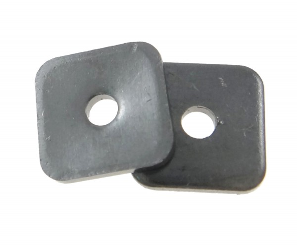 Spacer square 8x8 mm -stainless steel- beveled corners, hole 2 mm, 1pcs.