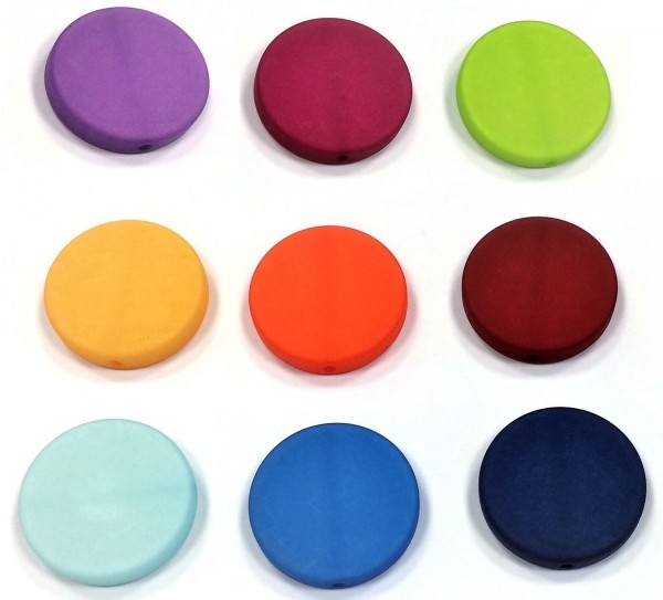 Polaris Coins 20mm - 9 Stück in Regenbogen Farben