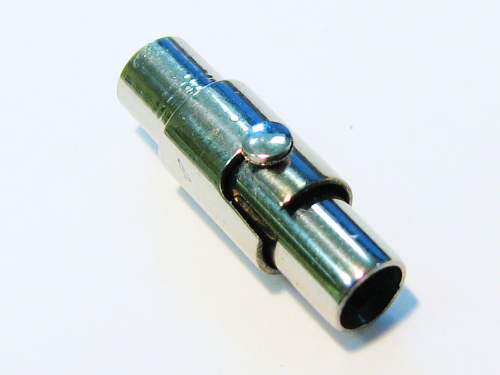 Bajonett-Verschluss - Edelstahl - für 2mm Bänder - mit Magnetschliesshilfe