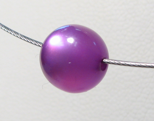 Polaris bead 10 mm purple glossy – small hole