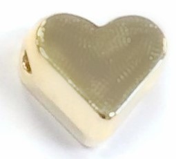 Heart 7x6x3 mm – color: Gold glossy