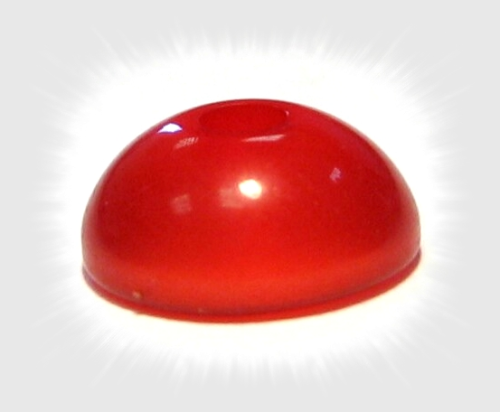 Polaris half bead 10x5 mm – glossy red