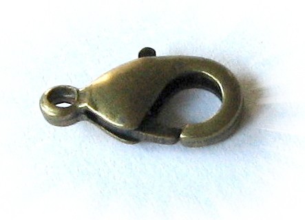 lobster claw clasp 12 mm – color: Bronze