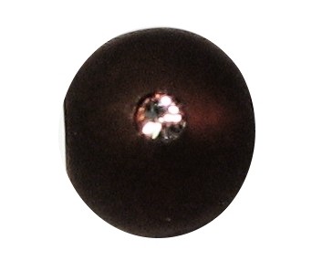 Polarisperle dunkelbraun 10 mm - mit Swarovski-Kristall