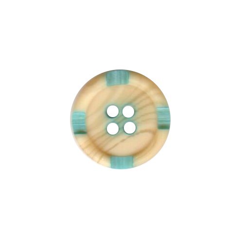 Button 18 mm – wooden structure – turquoise