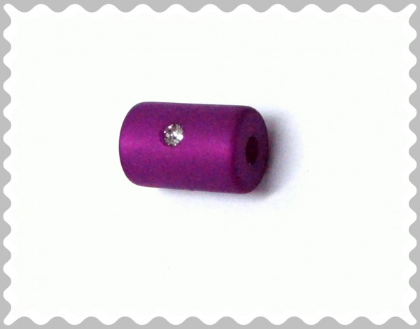 Polaris tube 8x12 mm purple – with Swarovski crystal