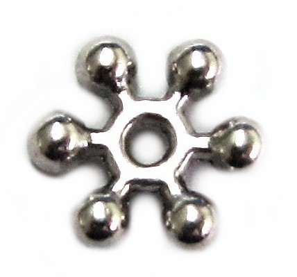 Snowflake Spacer 12 mm – old silver colored